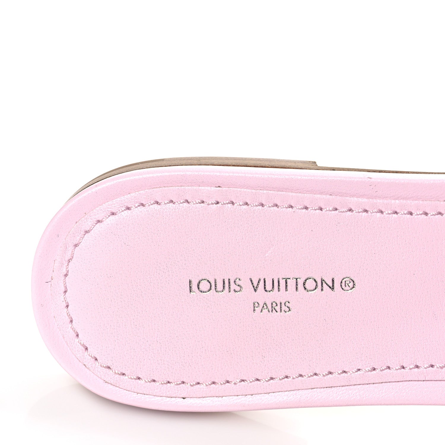 Louis Vuitton Lambskin Embossed Monogram Revival Flat Mules 38 Light Pink 8 of 9