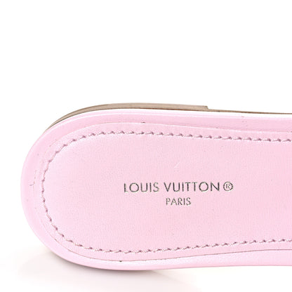 Louis Vuitton Lambskin Embossed Monogram Revival Flat Mules 38 Light Pink 8 of 9
