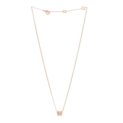 Bulgari 18K Rose Gold Diamond Small B.Zero1 Pave Pendant Necklace 3 of 4