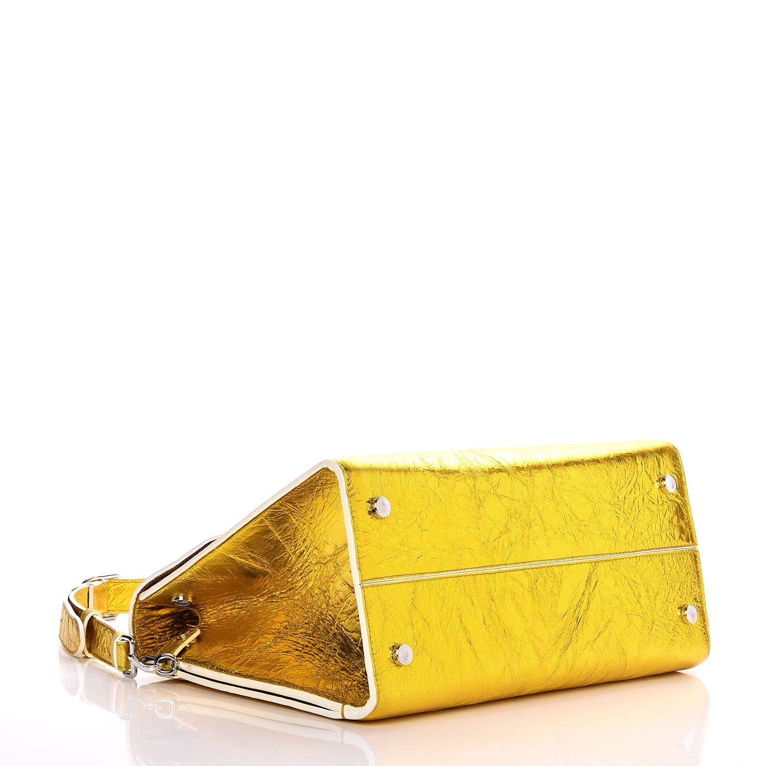 Christian Dior Metallic Calfskin Medium Diorever Flap Gold 4 of 14