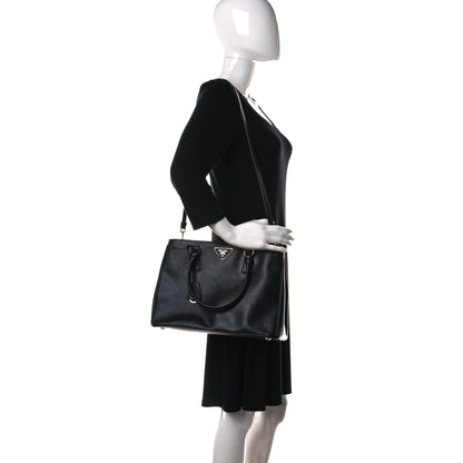 Prada Saffiano Lux Medium Tote Black 2 of 13