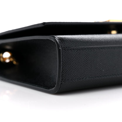 Saint Laurent Grain De Poudre Small Monogram Kate Satchel Black 8 of 9