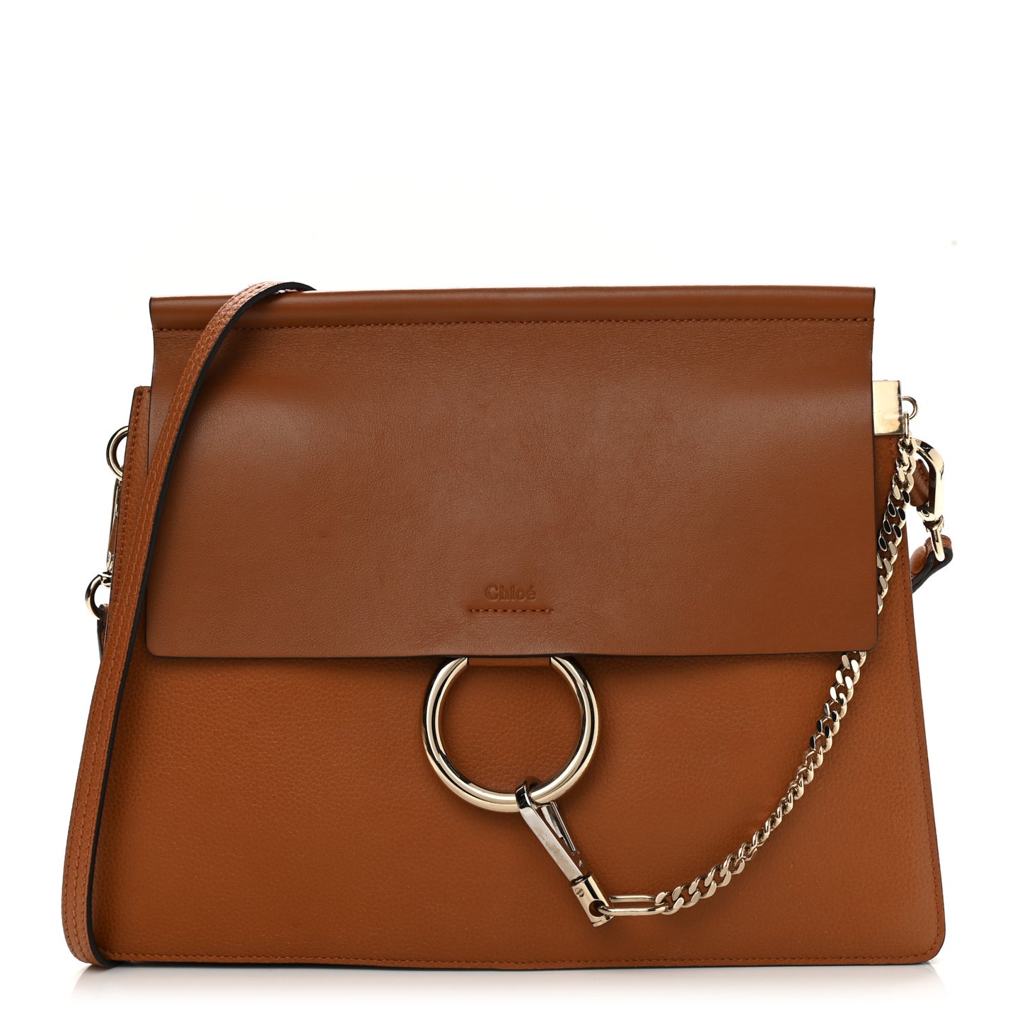Goatskin Medium Faye Shoulder Bag Caramel