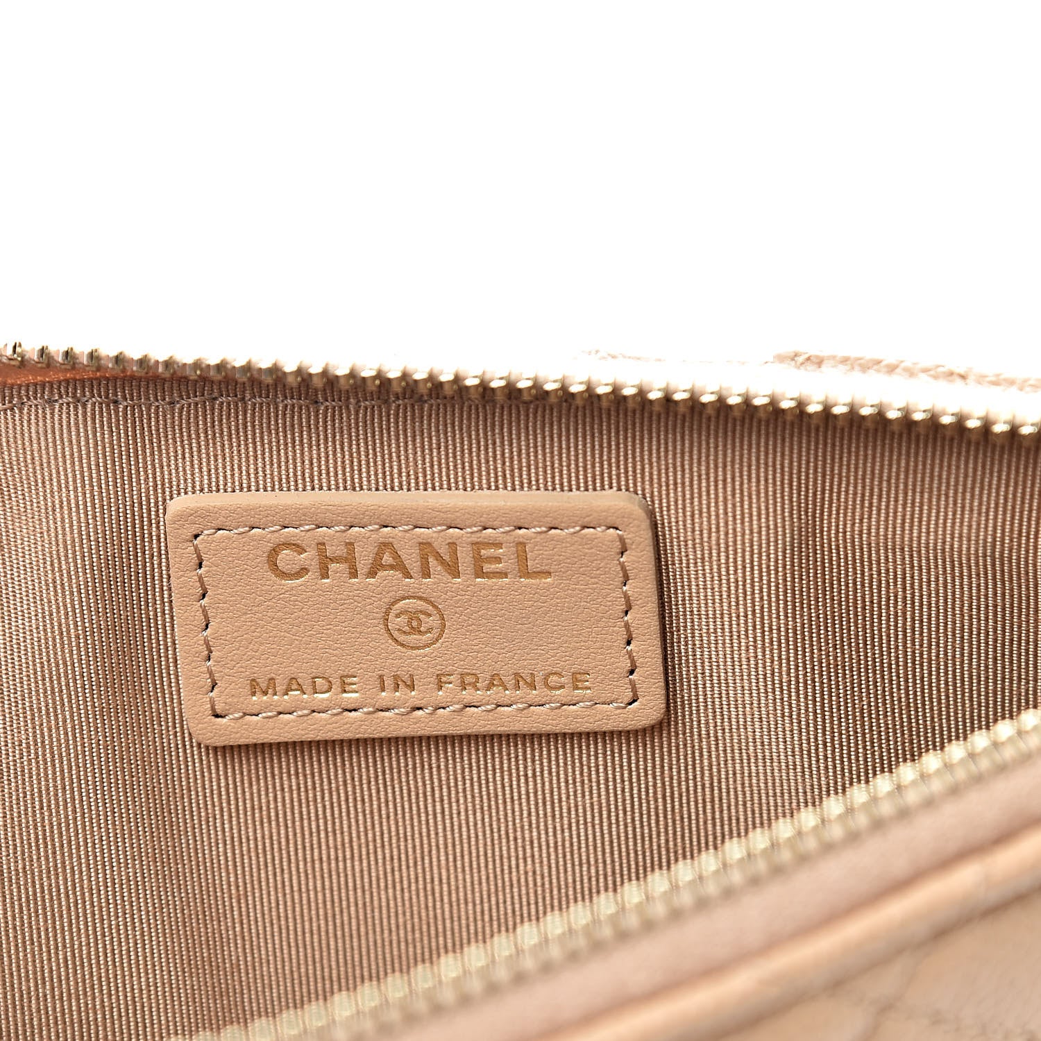 Chanel Caviar Quilted Classic iPhone Pouch Beige 6 of 8
