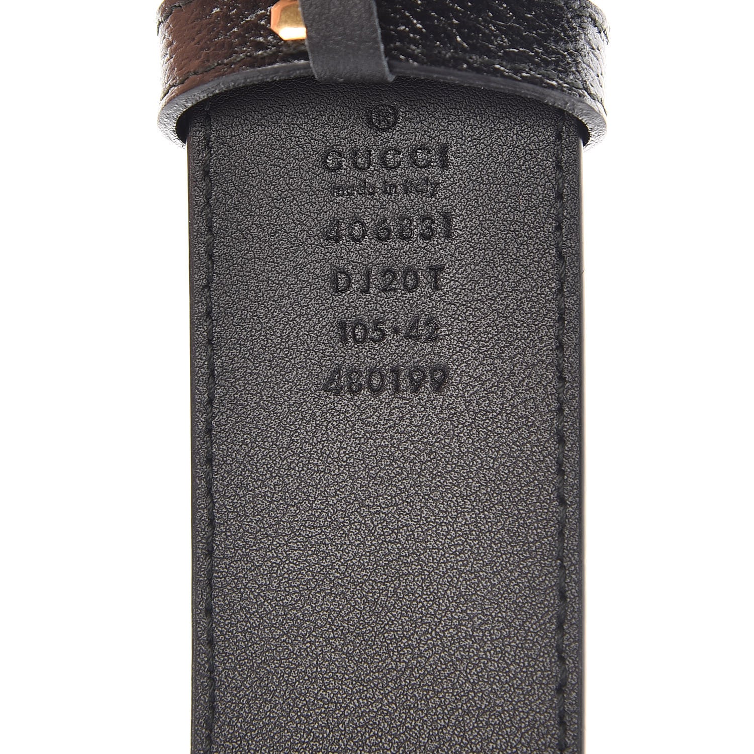 Gucci Textured Calfskin Double G 40mm Belt 105 42 Black 5 of 7