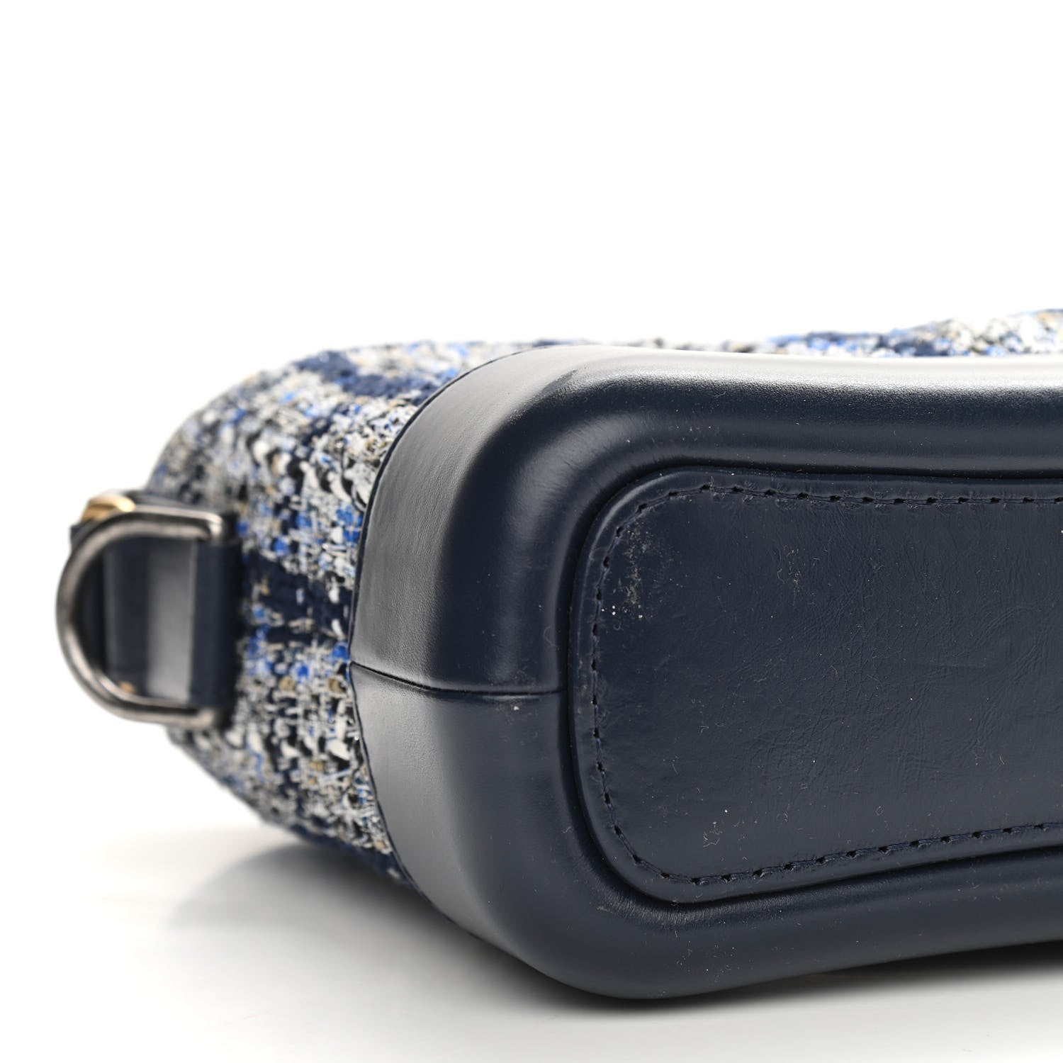 Chanel Tweed Calfskin Small Gabrielle Hobo Blue 9 of 12