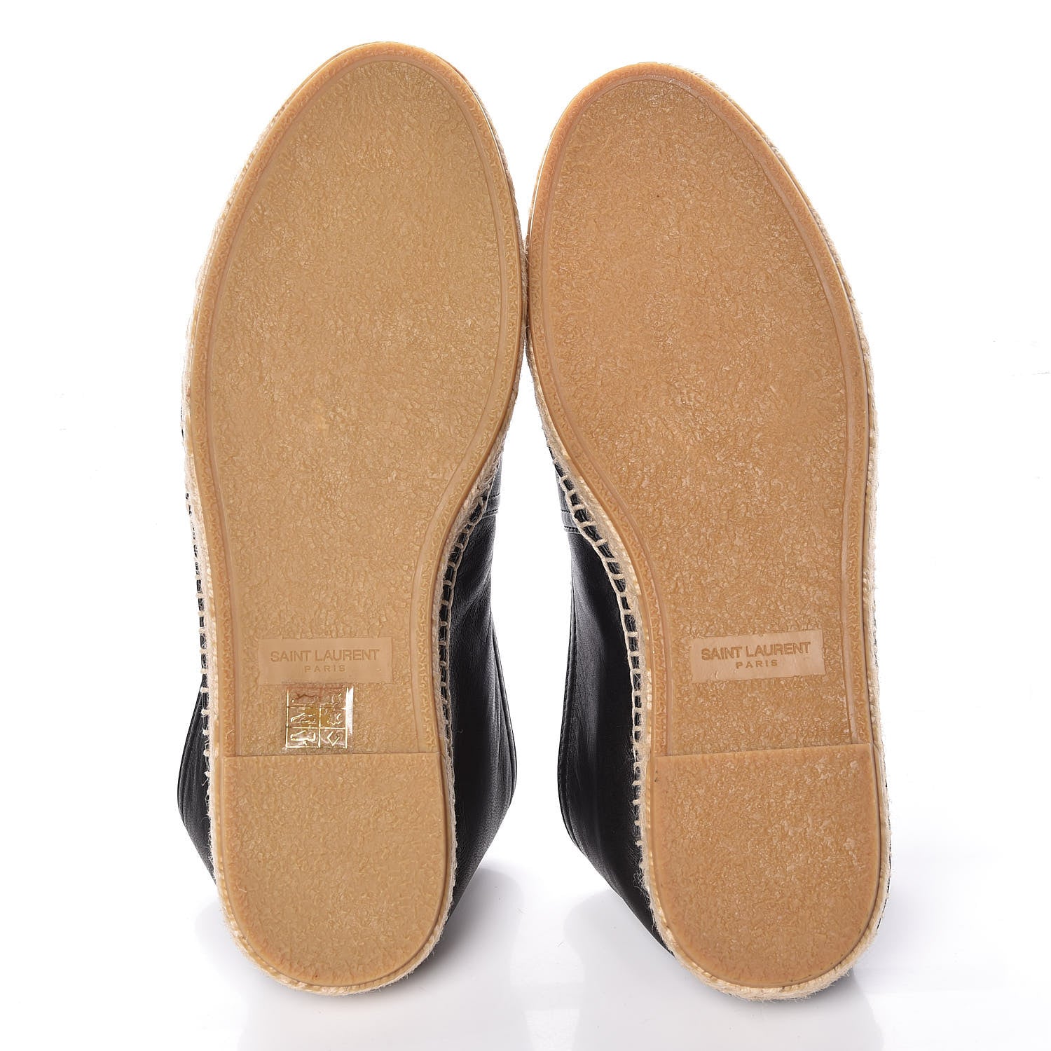 Saint Laurent Lambskin Mens Monogram Espadrilles 39 Black 5 of 9