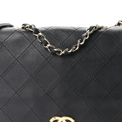 Chanel Calfskin Stitched Large Flap Black 8 of 10