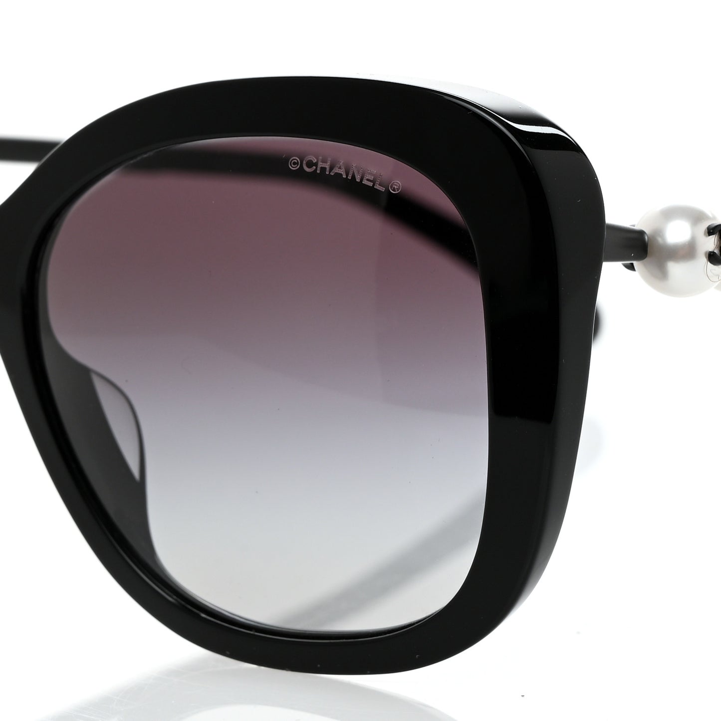 Acetate Butterfly Winter Pearl Sunglasses 5339-H Black