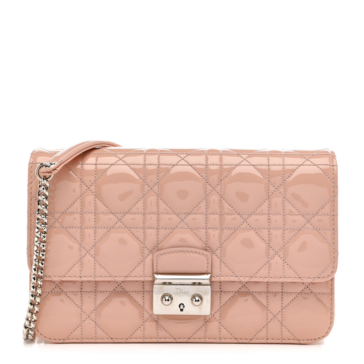 Patent Cannage Miss Dior Promenade Pouch Pink