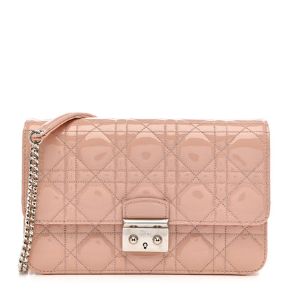 Christian Dior Patent Cannage Miss Dior Promenade Pouch Pink 1 of 16