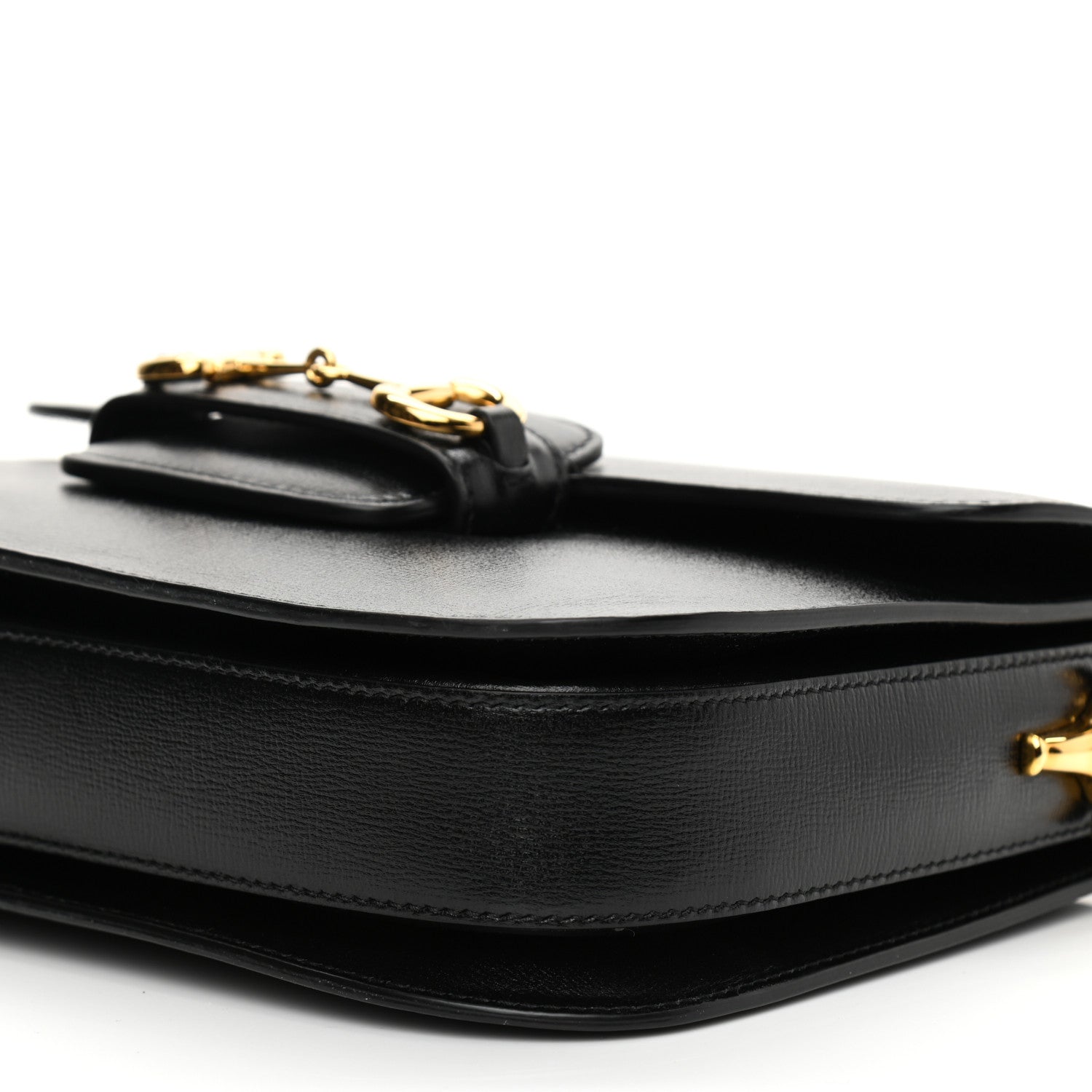 Gucci Azalea Calfskin Horsebit 1955 Shoulder Bag Black 10 of 13