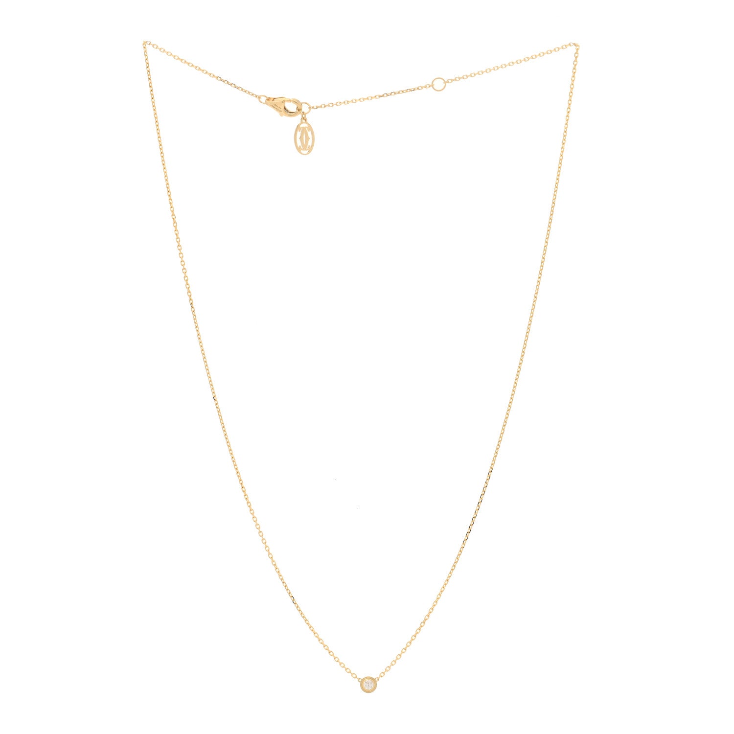 Cartier 18K Yellow Gold Diamond XS D'Amour Pendant Necklace 3 of 6