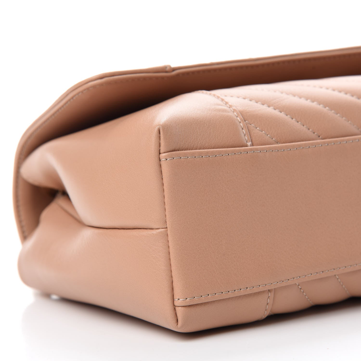 Chanel Calfskin Quilted Medium Daily Chevron Flap Beige 6 of 10