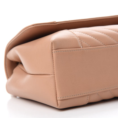 Chanel Calfskin Quilted Medium Daily Chevron Flap Beige 6 of 10