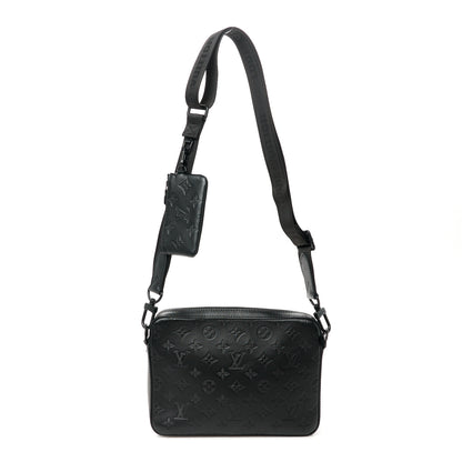 Louis Vuitton Calfskin Monogram Shadow Duo Messenger Black 1 of 12