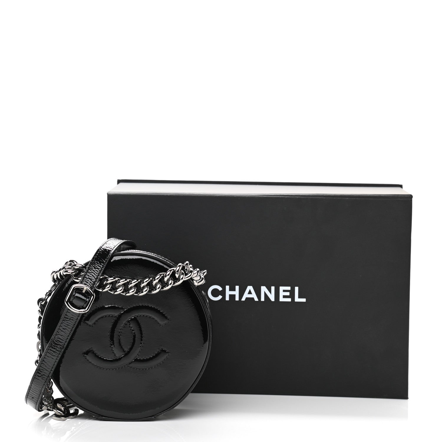Chanel Patent Round As Earth Evening Bag Black 11 of 11