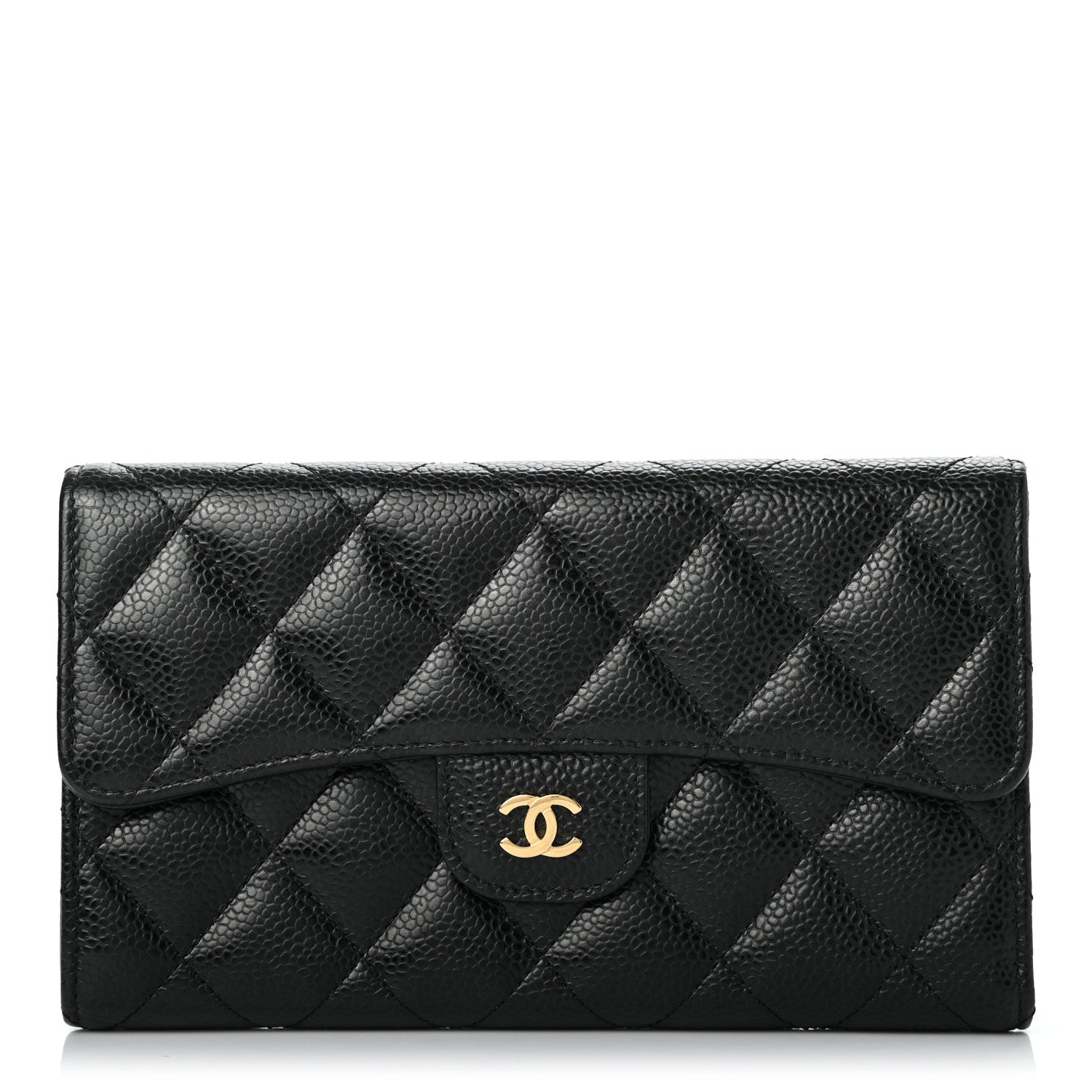 Chanel Caviar Quilted Large Flap Wallet Black 1 of 8