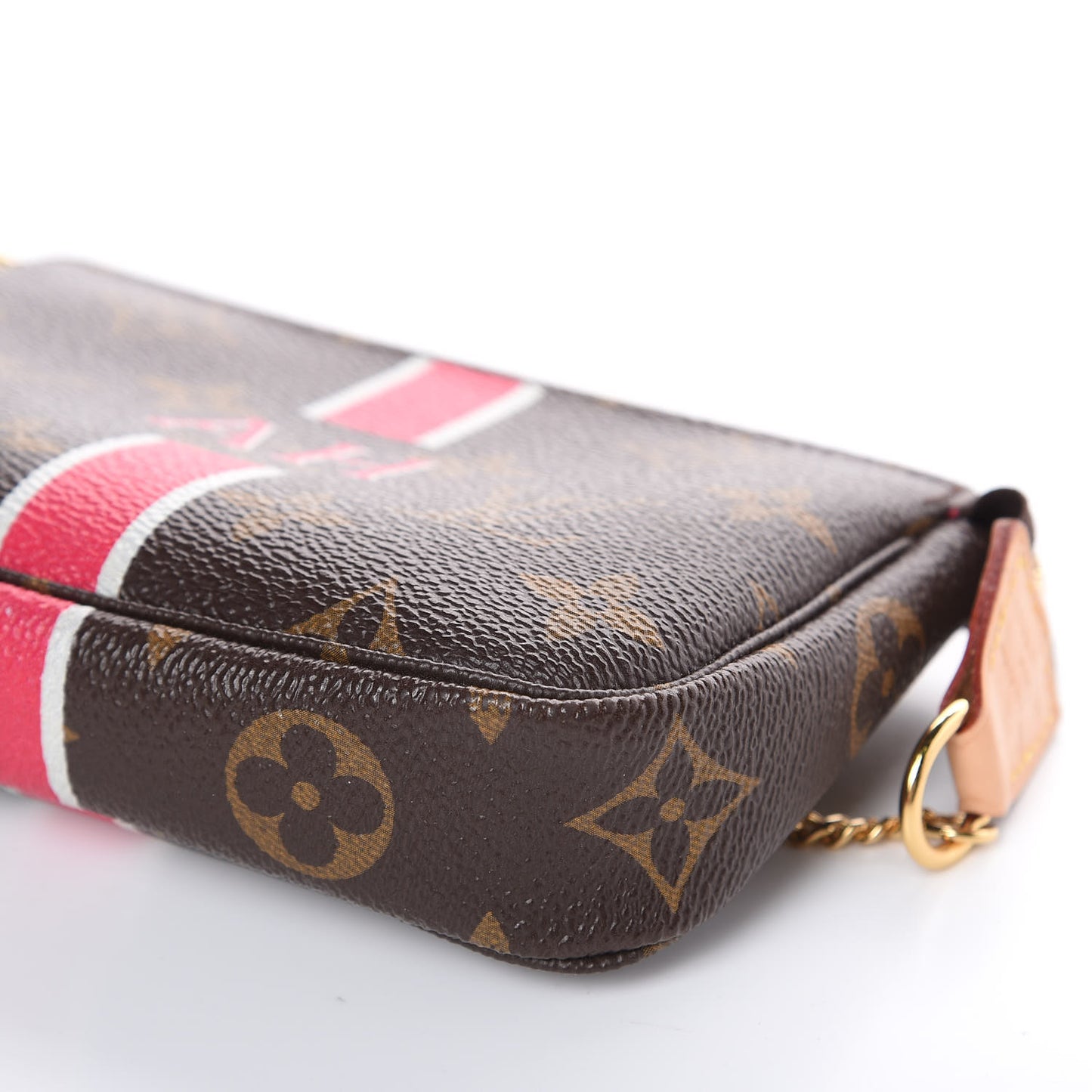 Monogram My LV Heritage Mini Pochette Accessories White Fuchsia