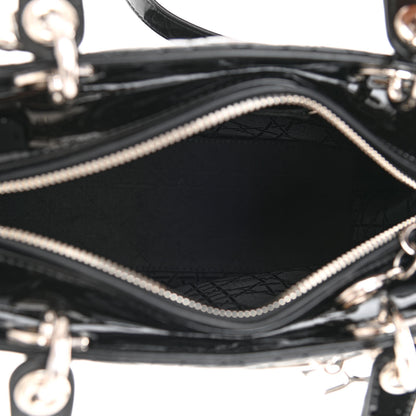 Christian Dior Patent Cannage Medium Lady Dior Black 5 of 8