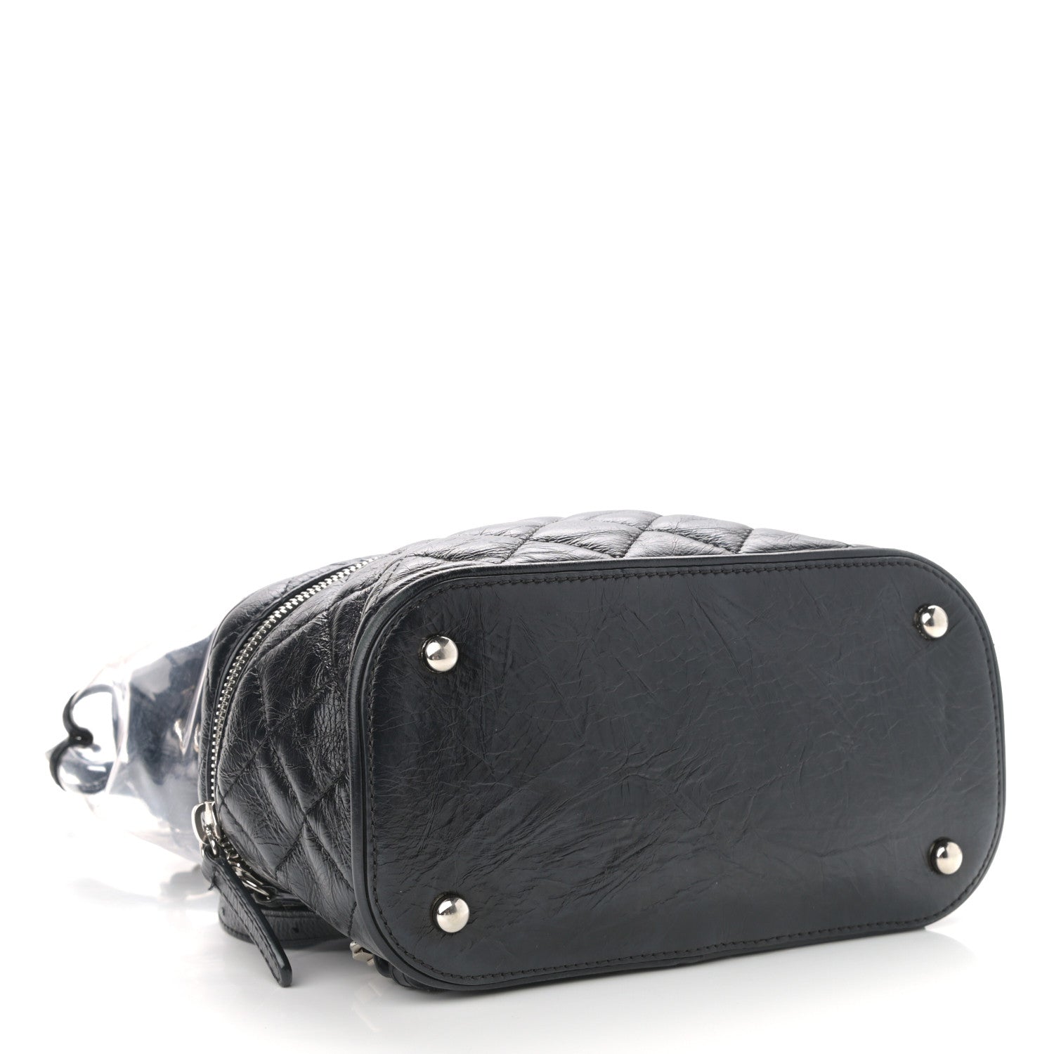 Chanel Crumpled Calfskin PVC Quilted Backpack Black 4 of 12