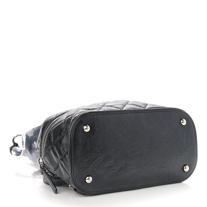 Chanel Crumpled Calfskin PVC Quilted Backpack Black 4 of 12