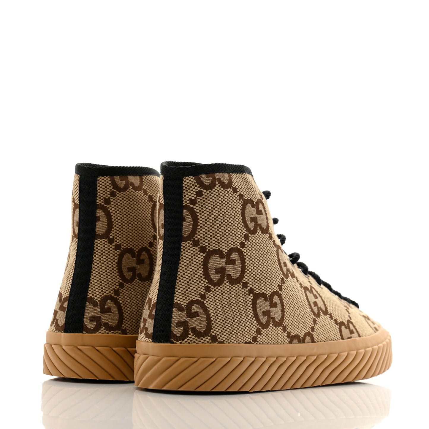 Monogram Jumbo GG New Lace Papin Mens Tortuga High Top Sneakers 11.5 Camel Ebony Black