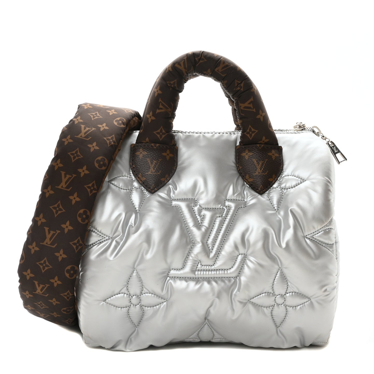 Econyl Mini Monogram Pillow Speedy Bandouliere 25 Silver