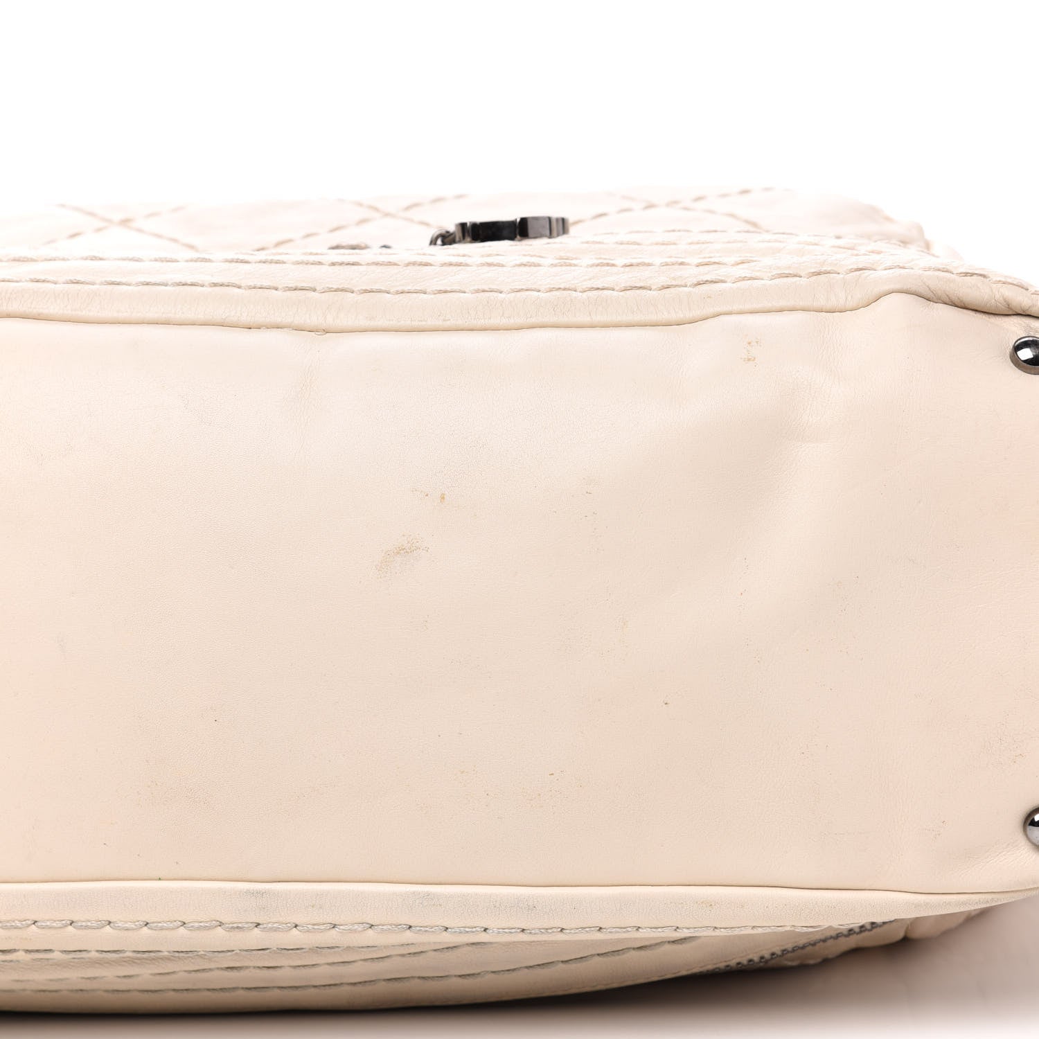 Chanel Lambskin Stitched Expandable Tote White 12 of 16