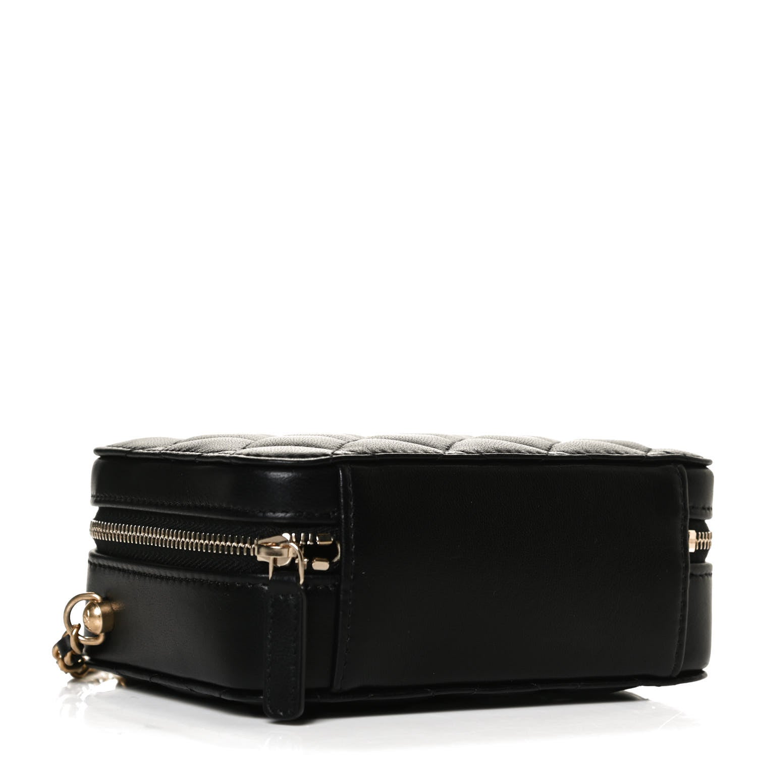 Chanel Lambskin Quilted CC Pearl Crush Camera Case Black 4 of 12