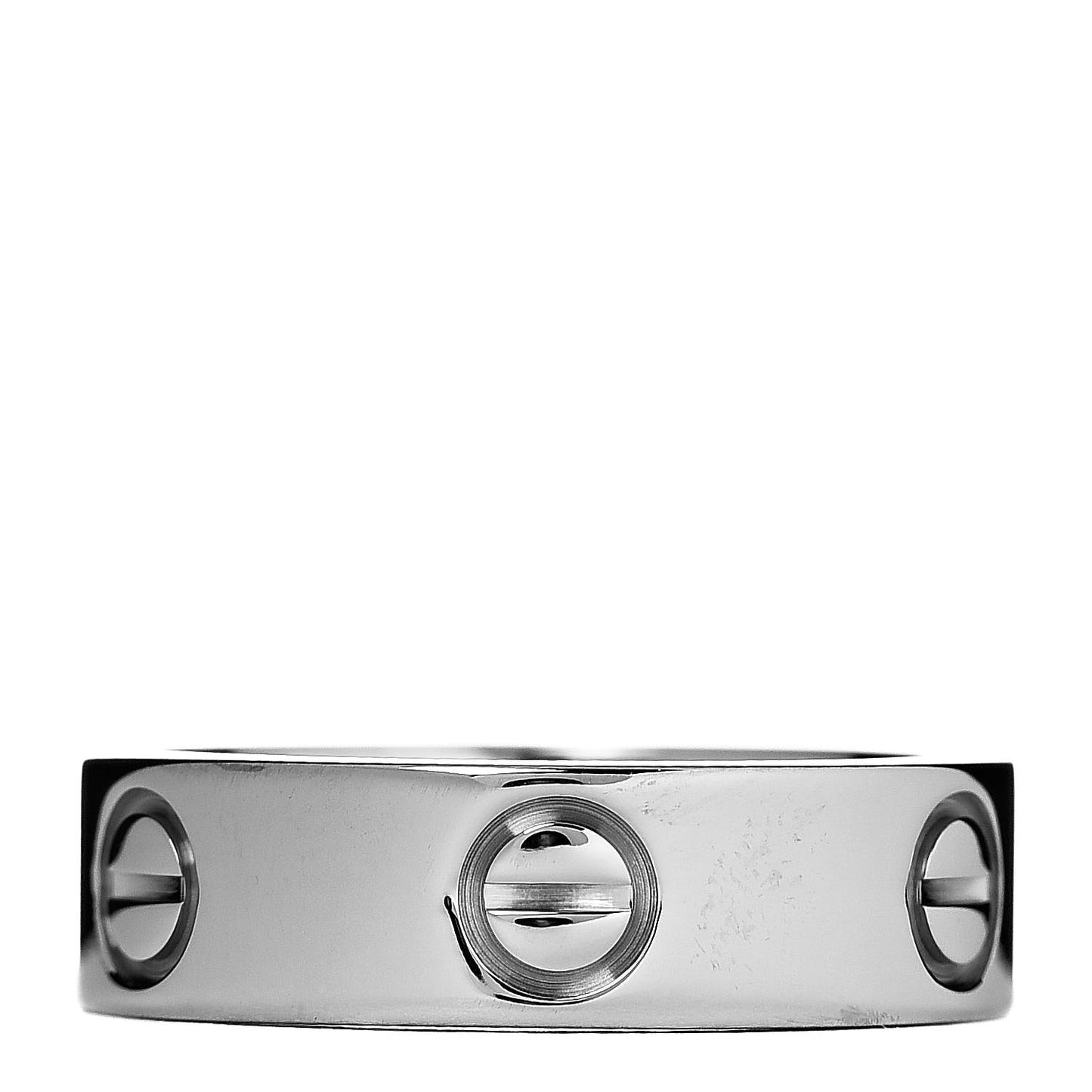 18K White Gold 5.5mm LOVE Ring 51 5.75