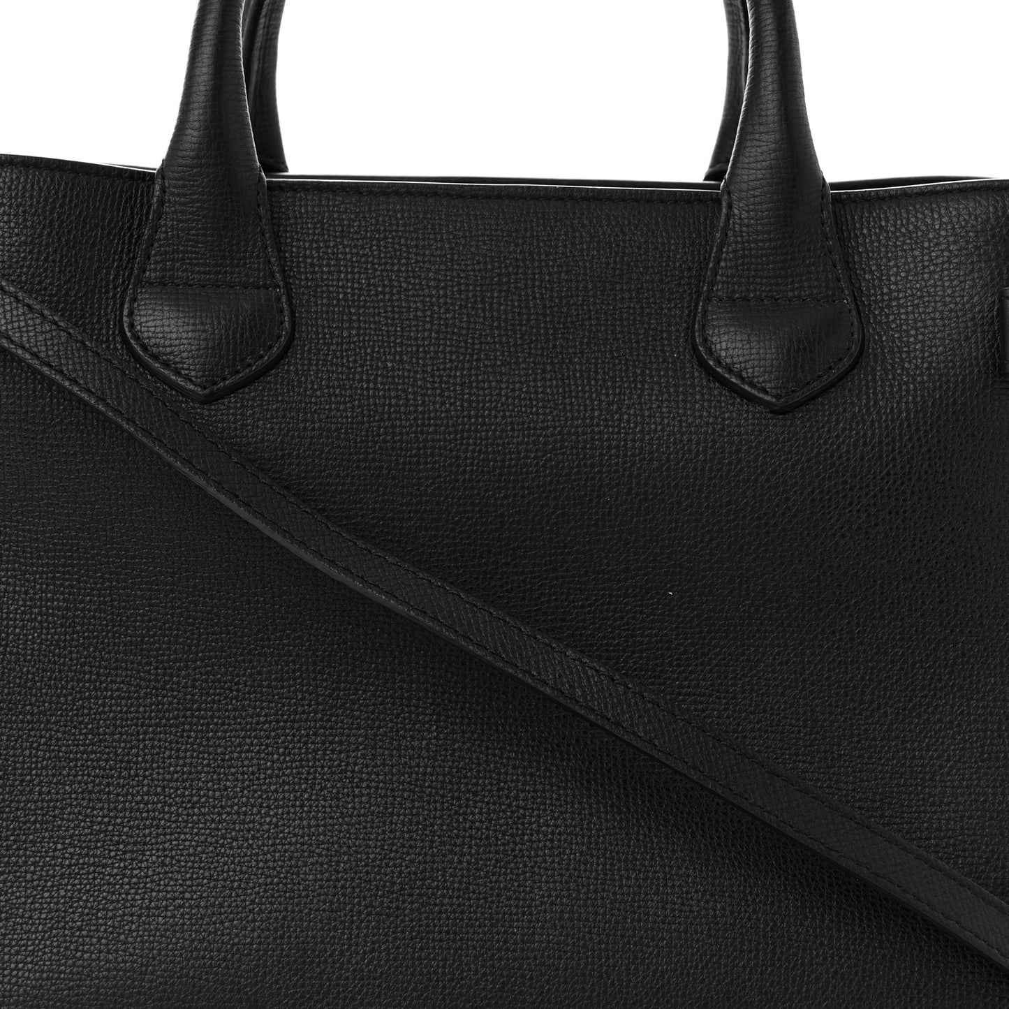 Derby Calfskin House Check Medium Banner Tote Black