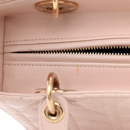 Christian Dior Lambskin Cannage Medium Lady Dior Light Pink 12 of 15