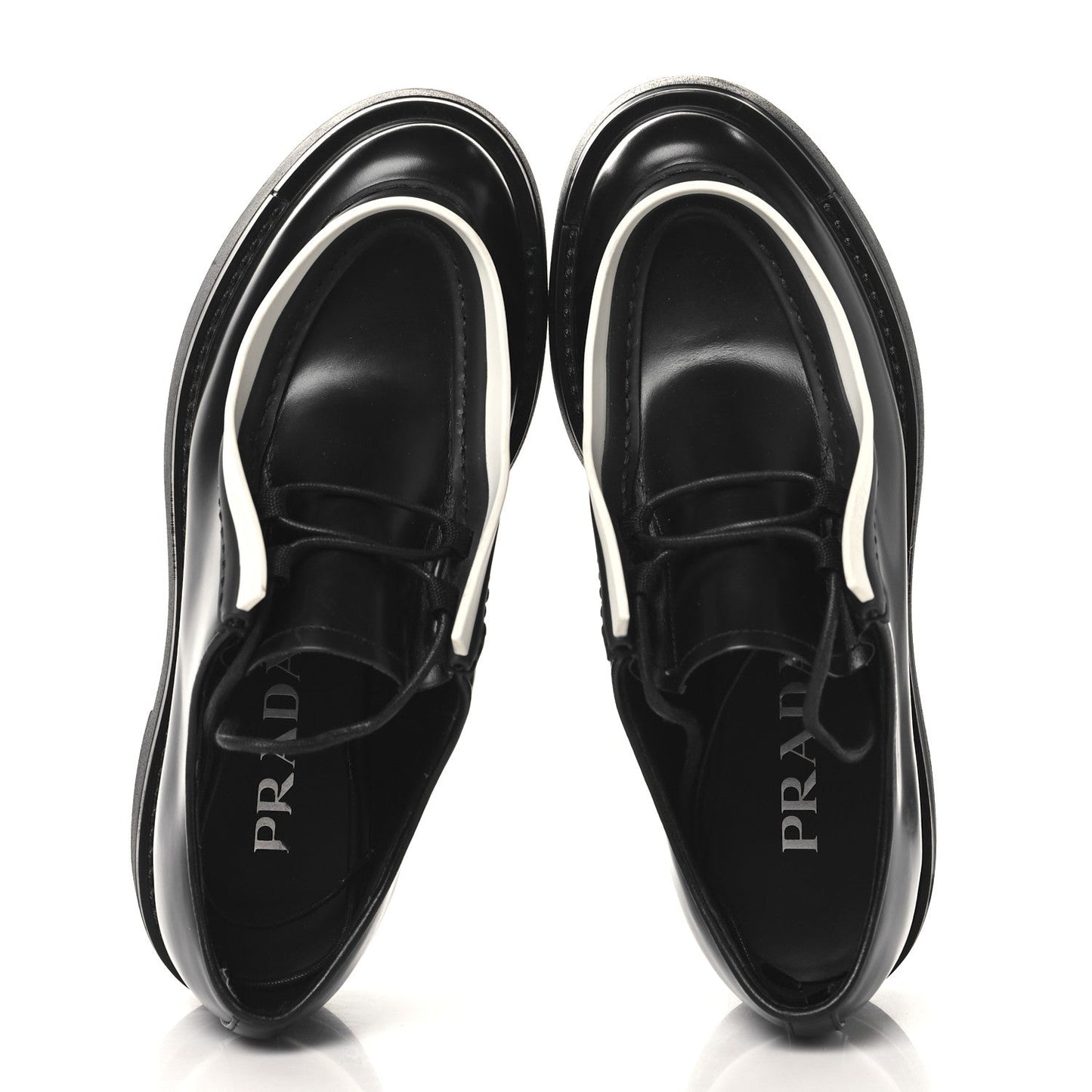 Spazzolato Rois Monolith 55mm Derby Loafers 37 Black White