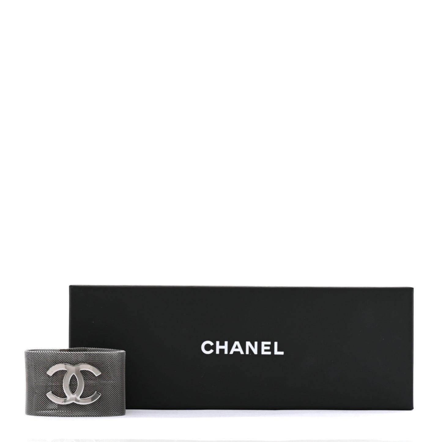 Metal Mesh CC Bracelet Ruthenium