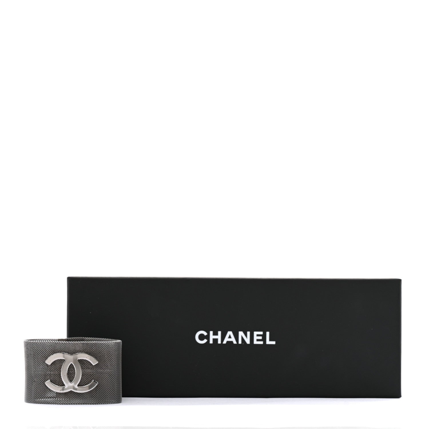 Chanel Metal Mesh CC Bracelet Ruthenium 7 of 7