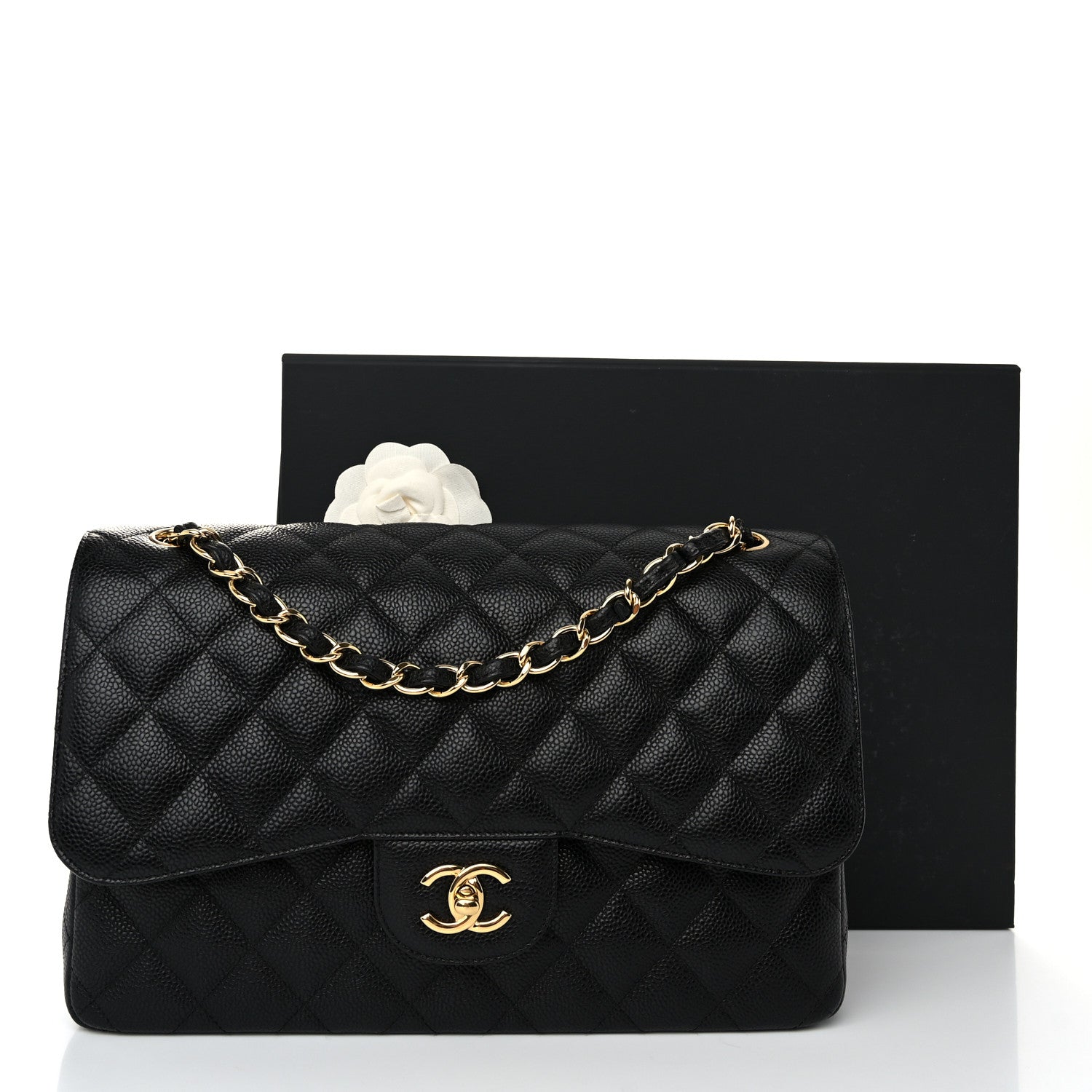 Chanel Caviar Quilted Jumbo Double Flap Black 11 of 11