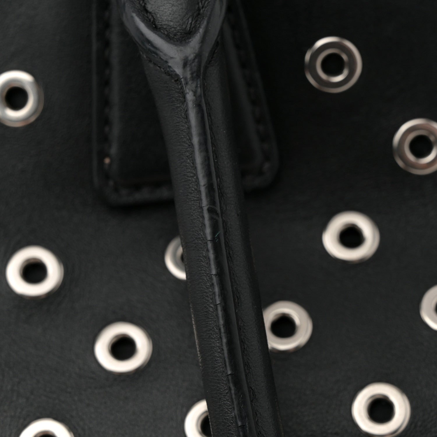 Prada City Calf Grommet Large Double Zip Tote Black 14 of 14