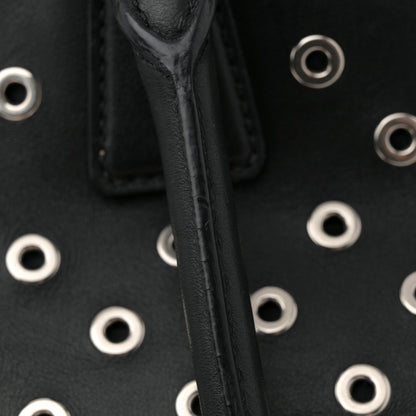 Prada City Calf Grommet Large Double Zip Tote Black 14 of 14
