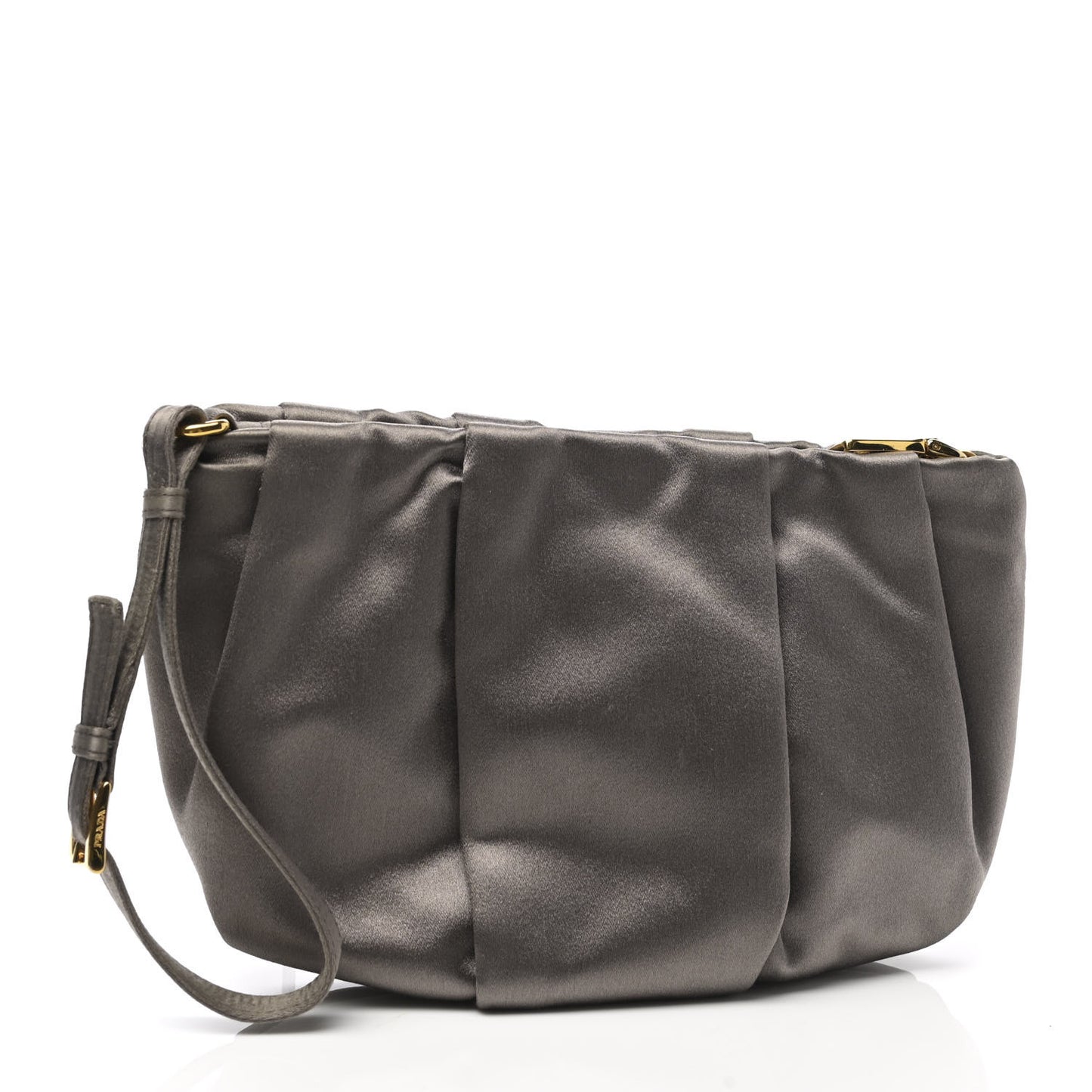 Satin Rasso Bow Wristlet Grey