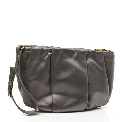 Prada Satin Rasso Bow Wristlet Grey 3 of 6