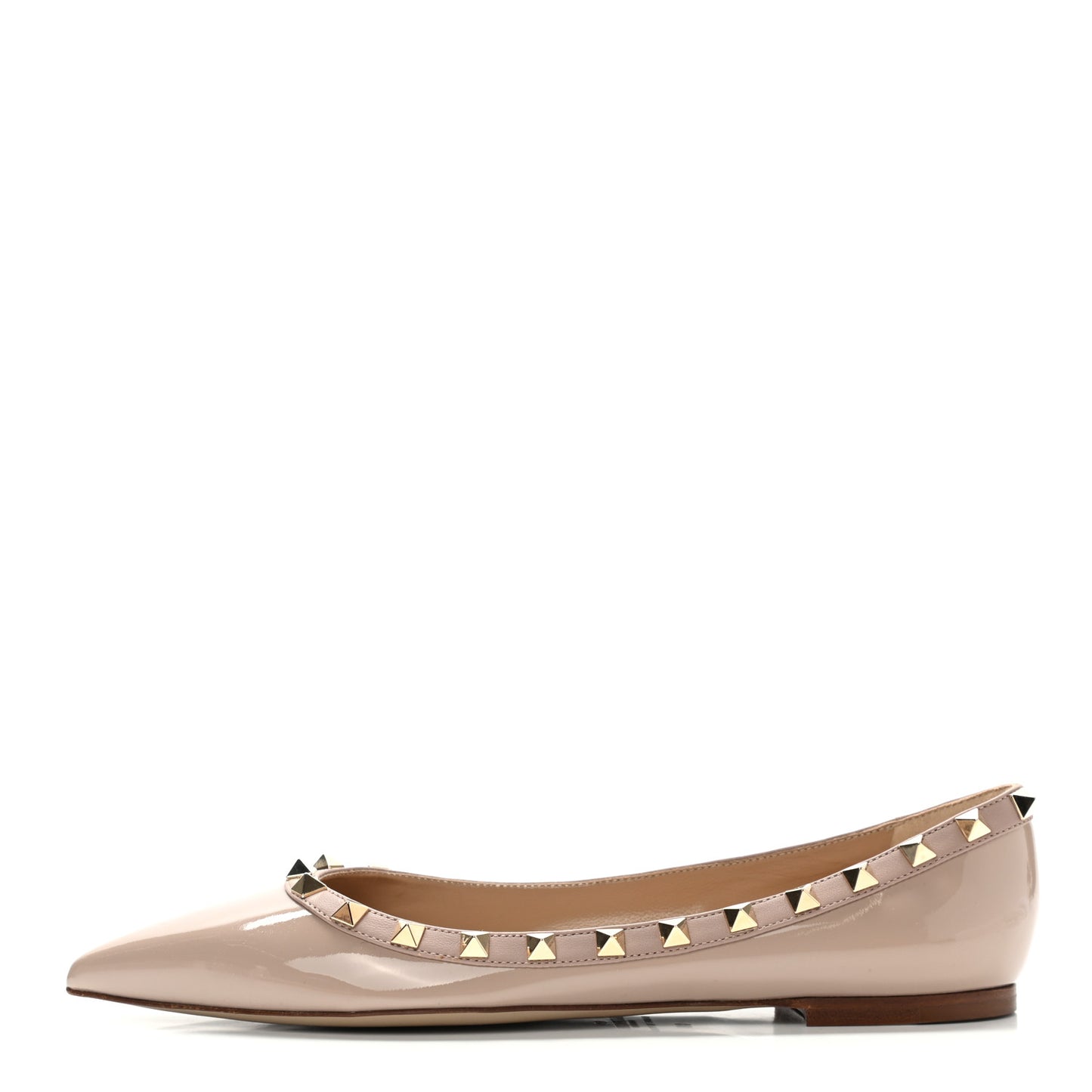 Patent Rockstud Ballerina Flats 38 Poudre