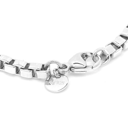 Tiffany Sterling Silver 4mm Venetian Link Bracelet 4 of 6