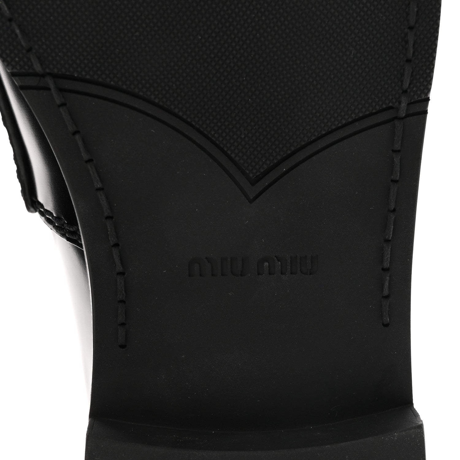 Miu Miu Spazzolato Penny Loafers 37 Black 5 of 8