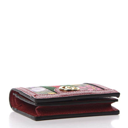 Gucci GG Supreme Monogram Flora Web Ophidia Card Case Red 4 of 8