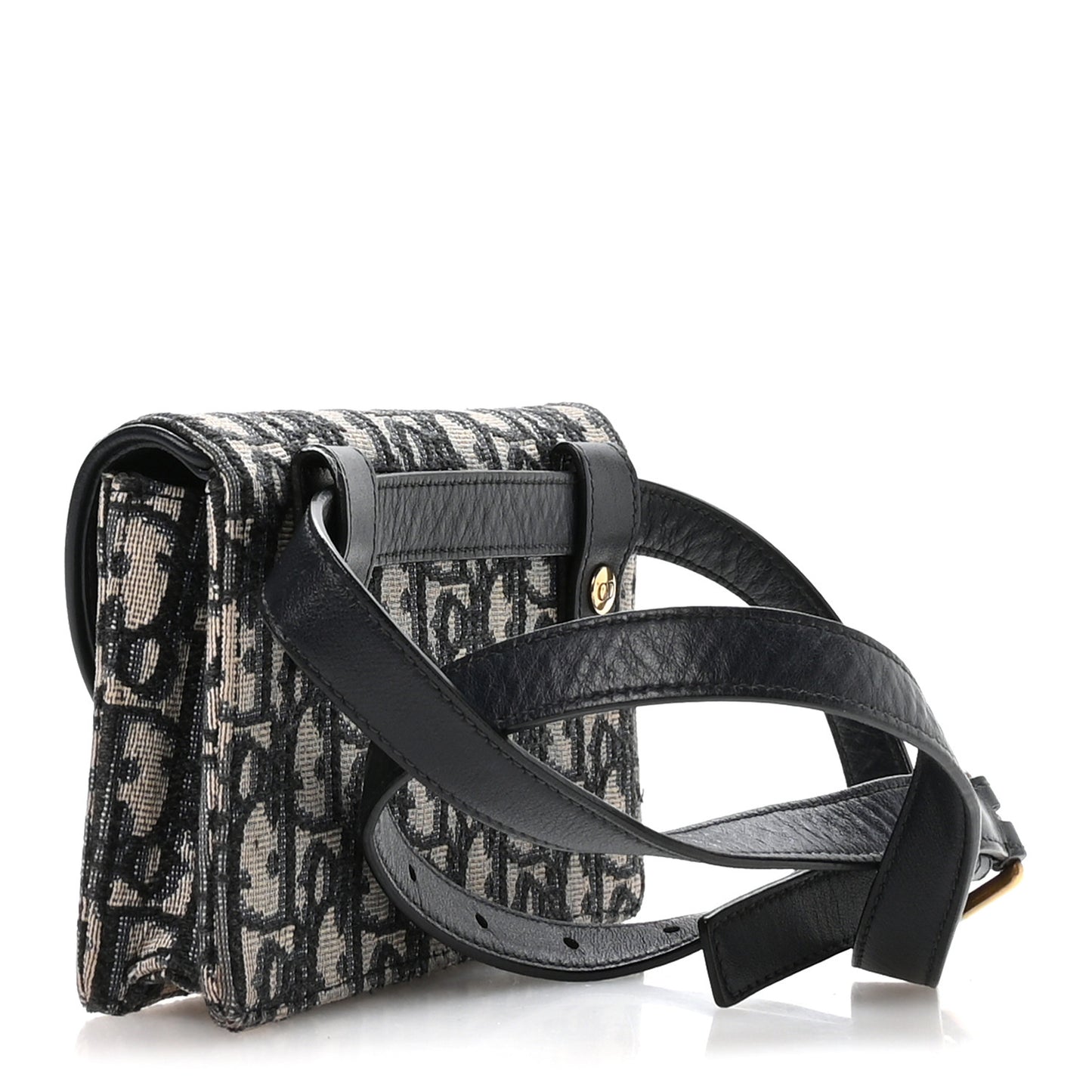 Oblique Saddle Belt Bag Blue