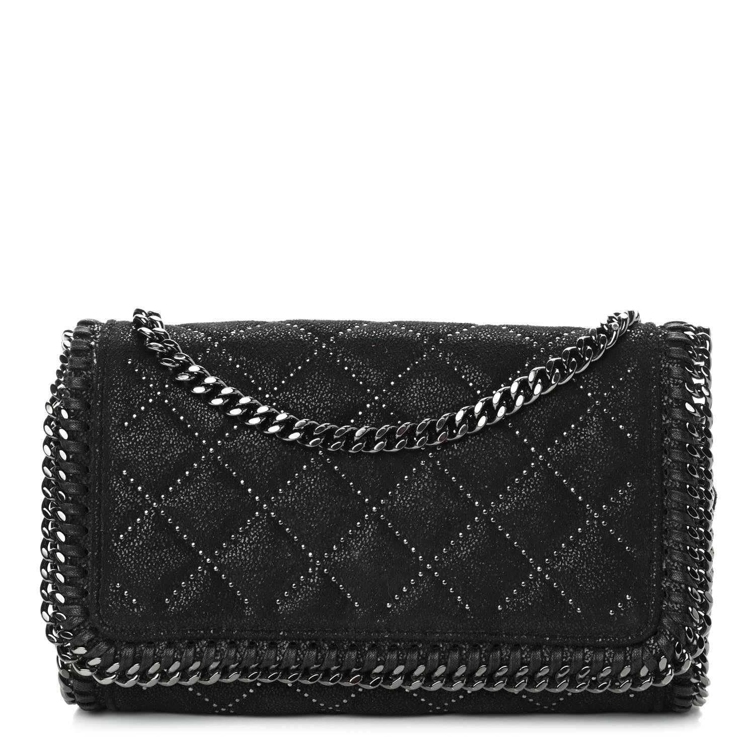 Stella McCartney Shaggy Deer Quilted Studded Falabella Crossbody Black 1 of 10