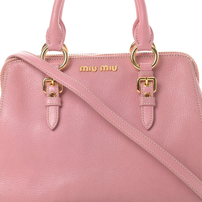 Miu Miu Goatskin Madras Bauletto Rosa 9 of 17