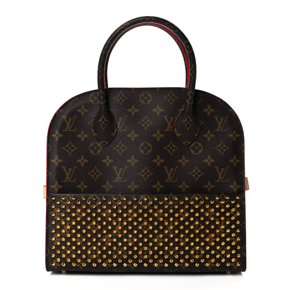 Louis Vuitton Monogram Calf Hair Spikes Iconoclasts Christian Louboutin Tote Red 1 of 9