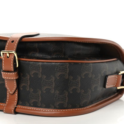 Celine Triomphe Canvas Medium Folco Bag Tan 8 of 8